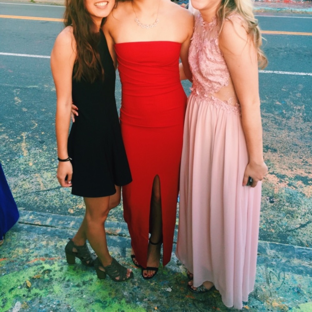 Pink long formal dress
